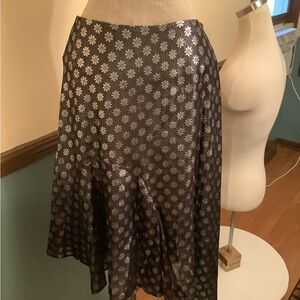 Dodo Bar Or Black and Silver Floral Midi Skirt